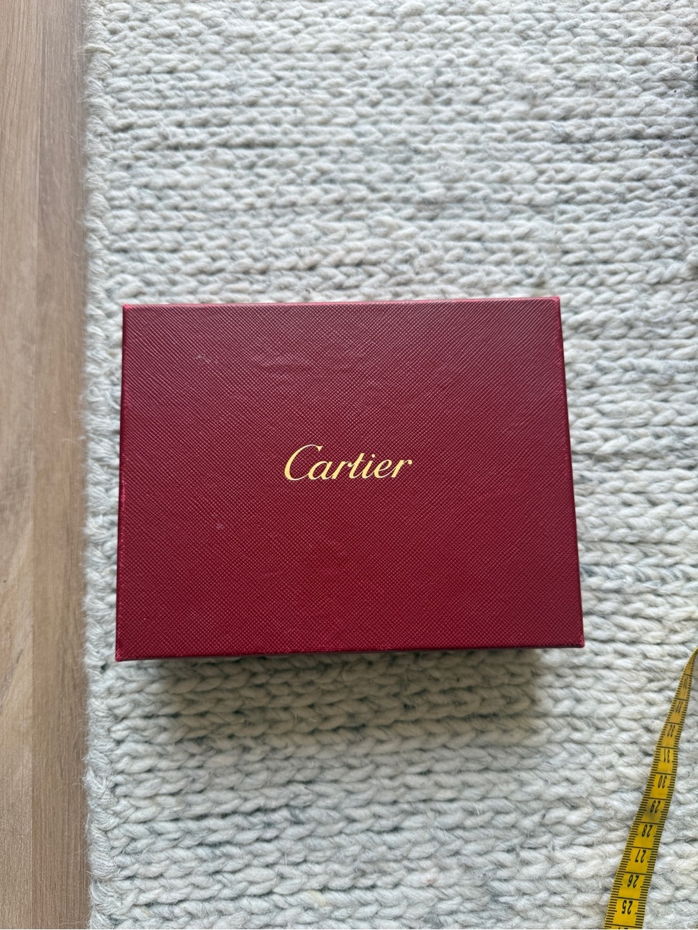 Cartier Burgundy Box with Gold Script